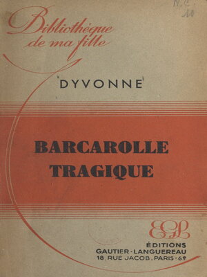 cover image of Barcarolle tragique